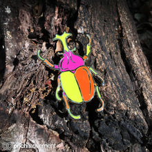 Load image into Gallery viewer, "Summer" Unicorn Beetle Brooch