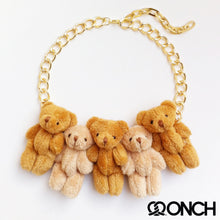 Load image into Gallery viewer, ONCH Gold Teddy Bear Necklace