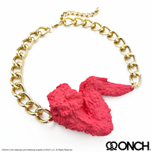 Load image into Gallery viewer, Pink Fried Chicken Wing necklace 2.0 (2024 version)
