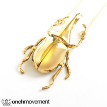 Load image into Gallery viewer, Golden Unicorn Beetle (14K)
