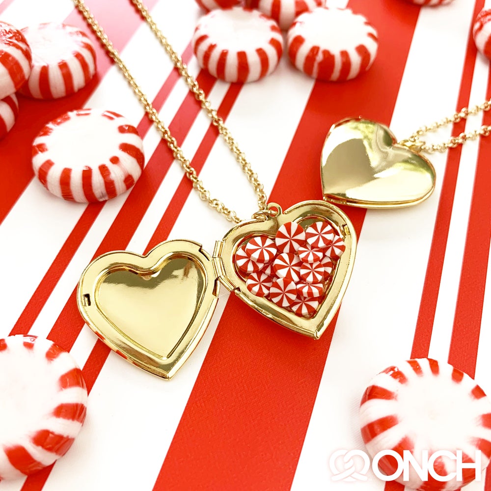 Peppermint Heart Locket (18K Gold Plated)