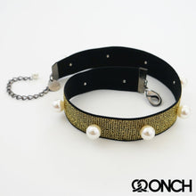 Load image into Gallery viewer, Metalic Pearl Chokers

