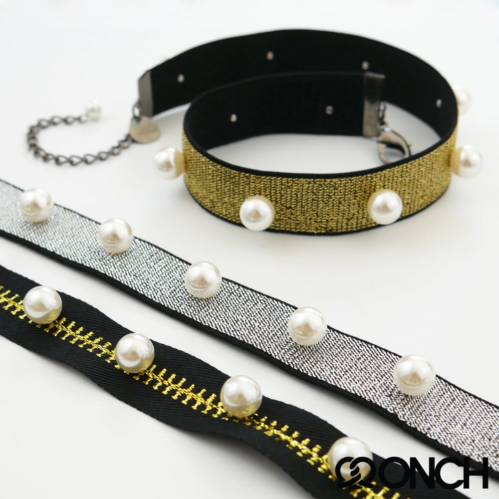 Metalic Pearl Chokers