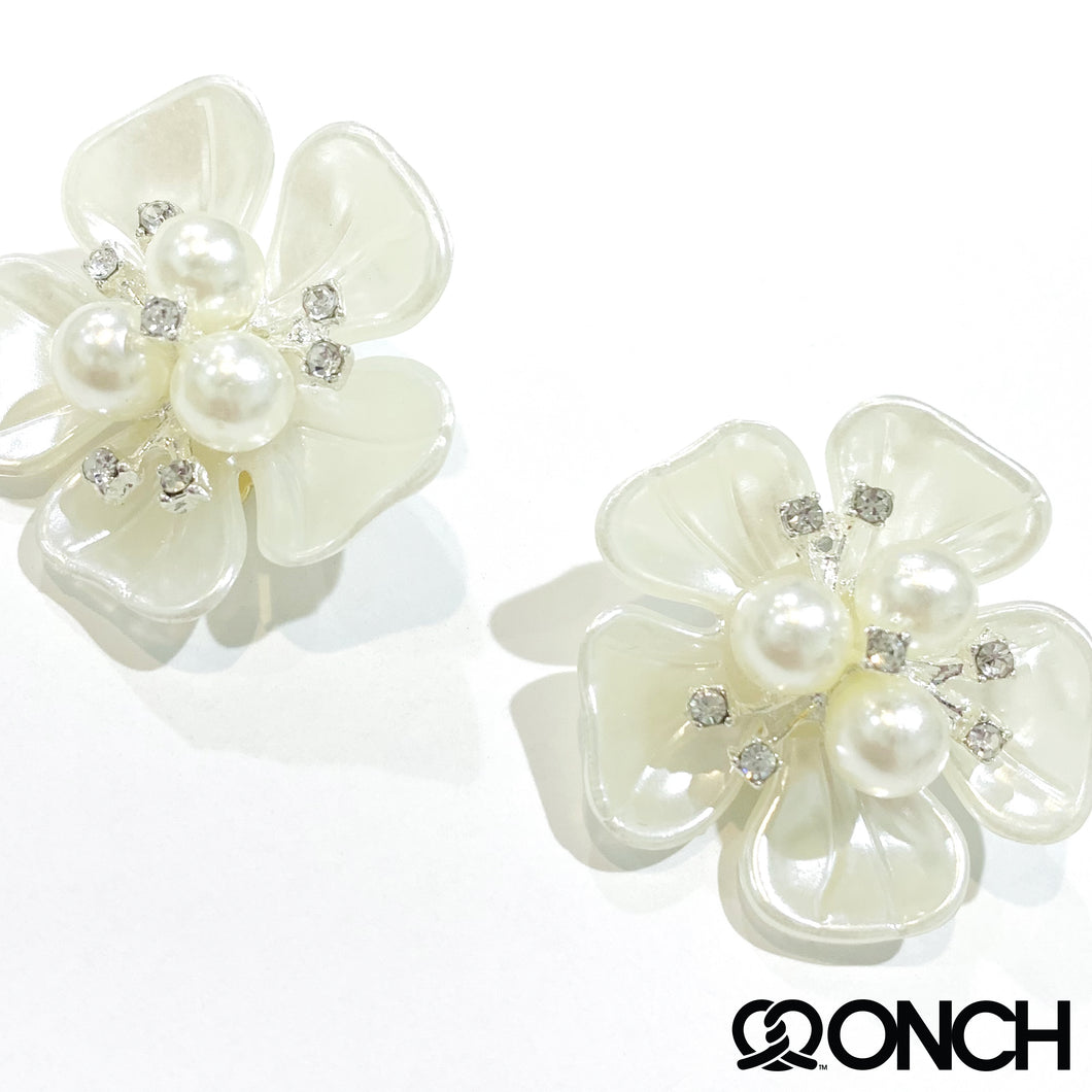 Pearlescent Flower Earrings
