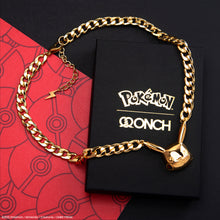 Load image into Gallery viewer, Pokémon x ONCH Gold Pikachu chunky chain necklace
