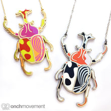 Load image into Gallery viewer, Psychedelic Unicorn Beetle Necklace
